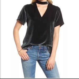Madewell Velvet Choker Top